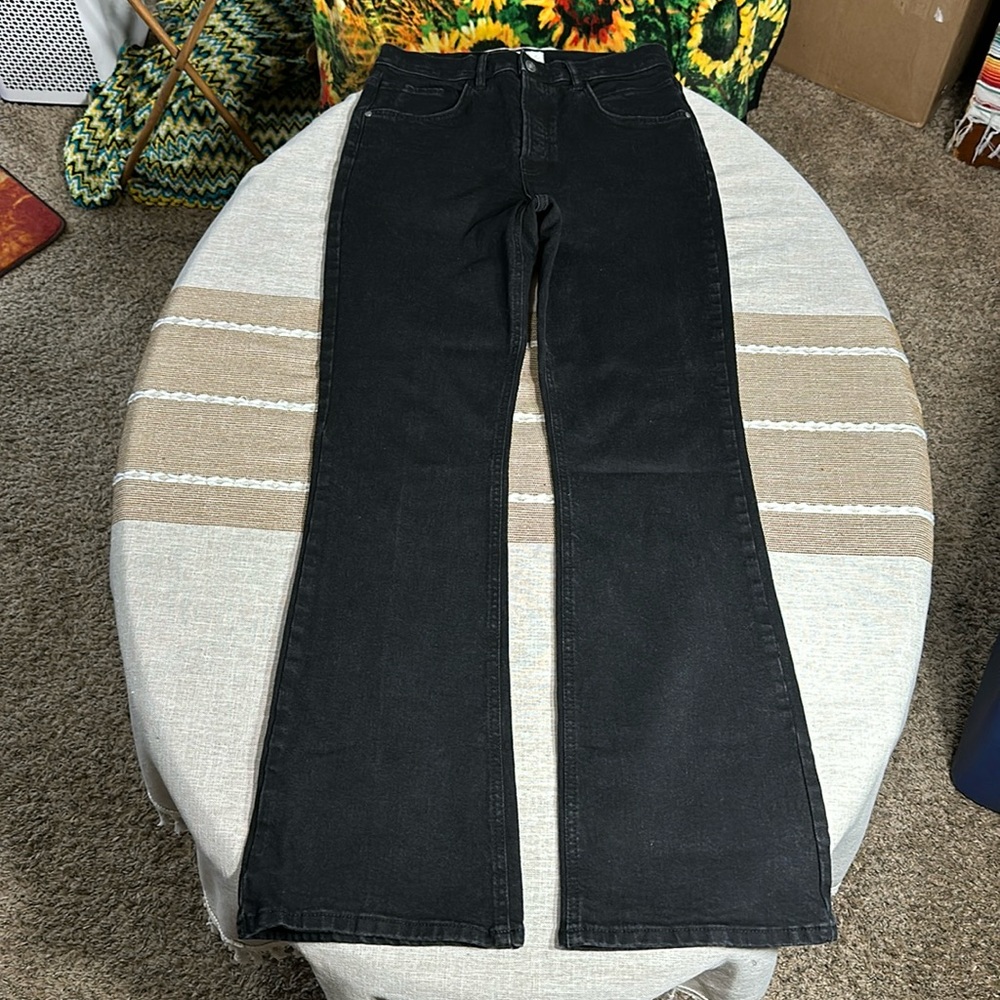 Woman’s Jeans We The Free Black Tall Boot Cut High Rise size 29 Stretch - Picture 1 of 10